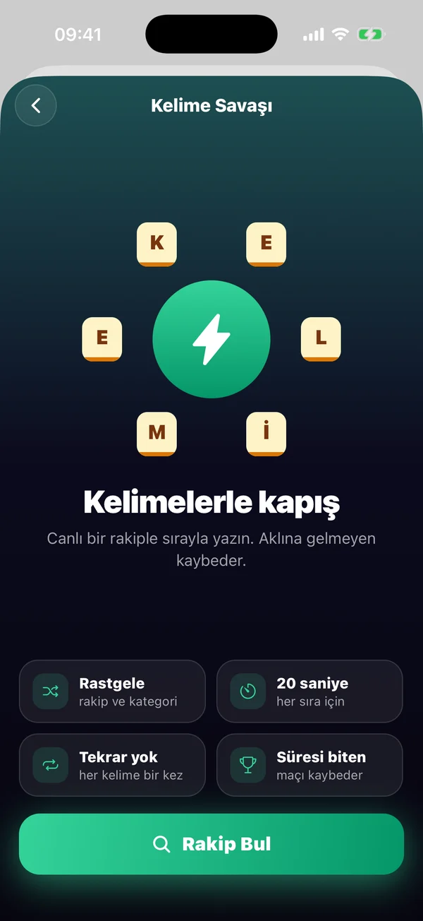 Kelime Savaşı lobisi